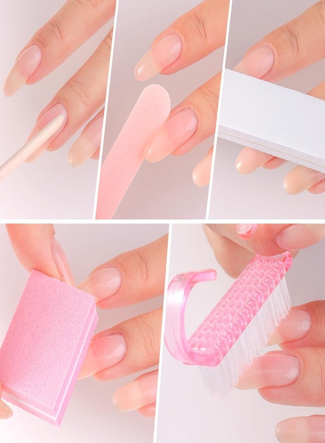 Furtherpretty 5-Piece Disposable Manicure Kit, Bulk Mini Nail Care Set with Nail Files, Buffer, Cuticle Pusher & Cleaning Brush, Pedicure Salon Supplies, Party Favors, Limas Desechables para Uñas - Image 5